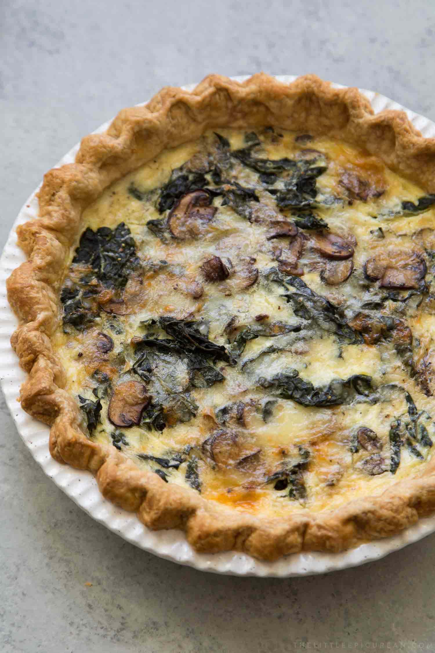 Mushroom Kale Quiche