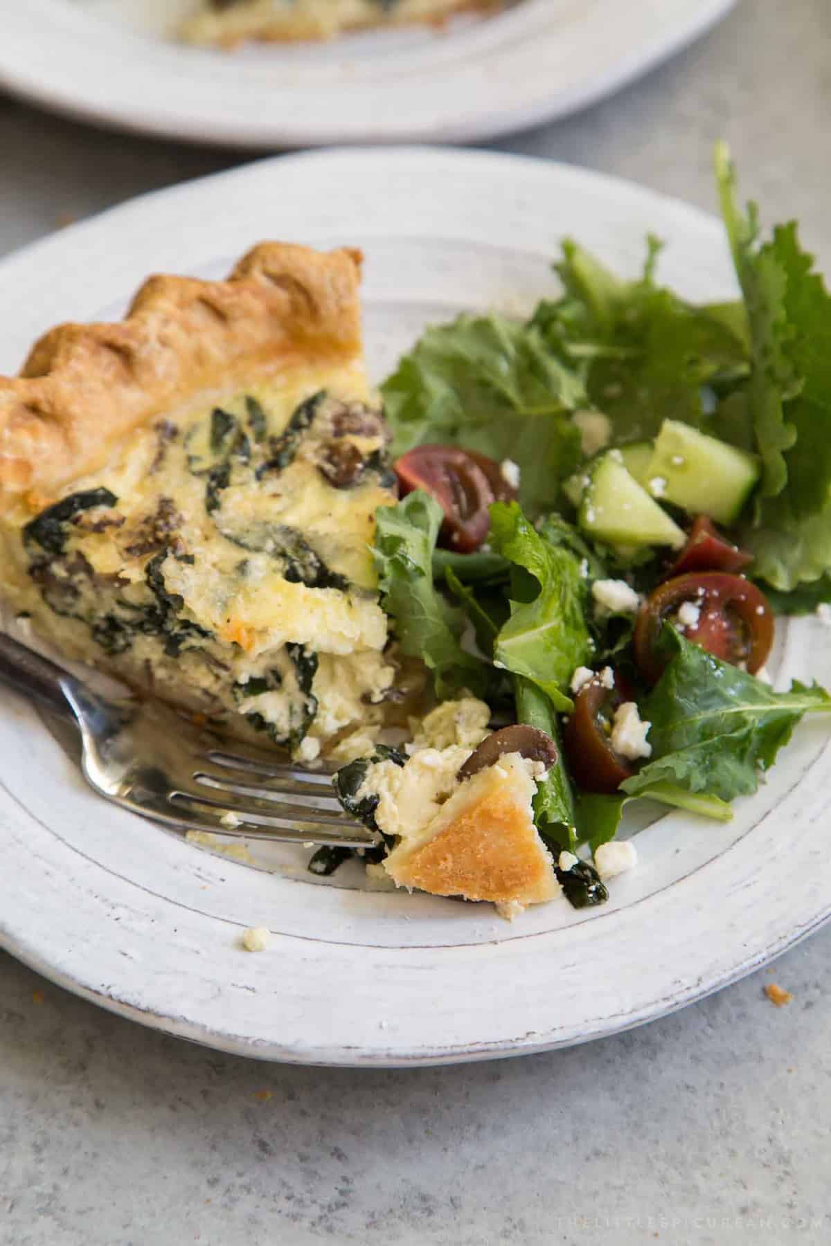 Mushroom Kale Quiche