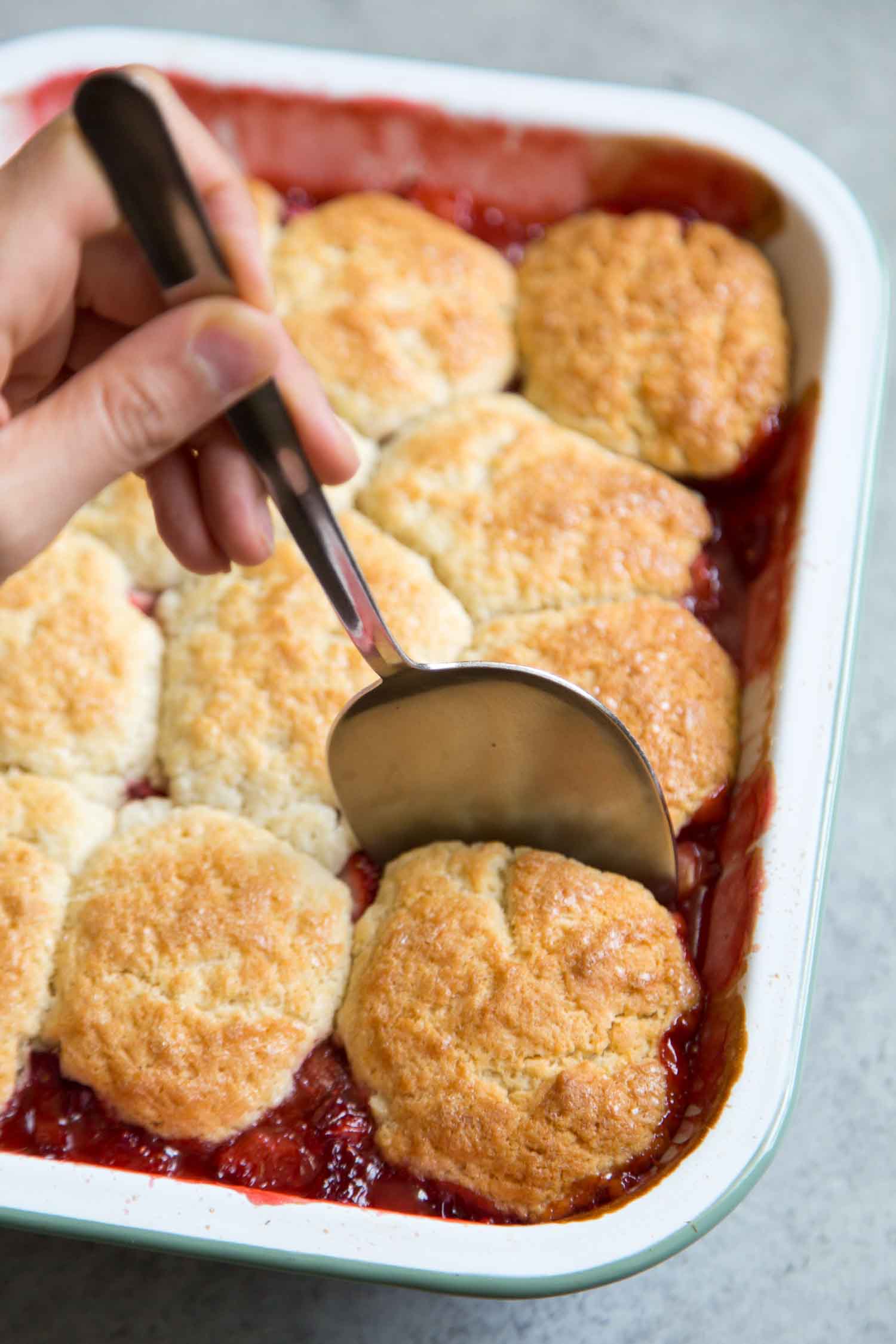 Strawberry Rhubarb Cobbler - The Little Epicurean