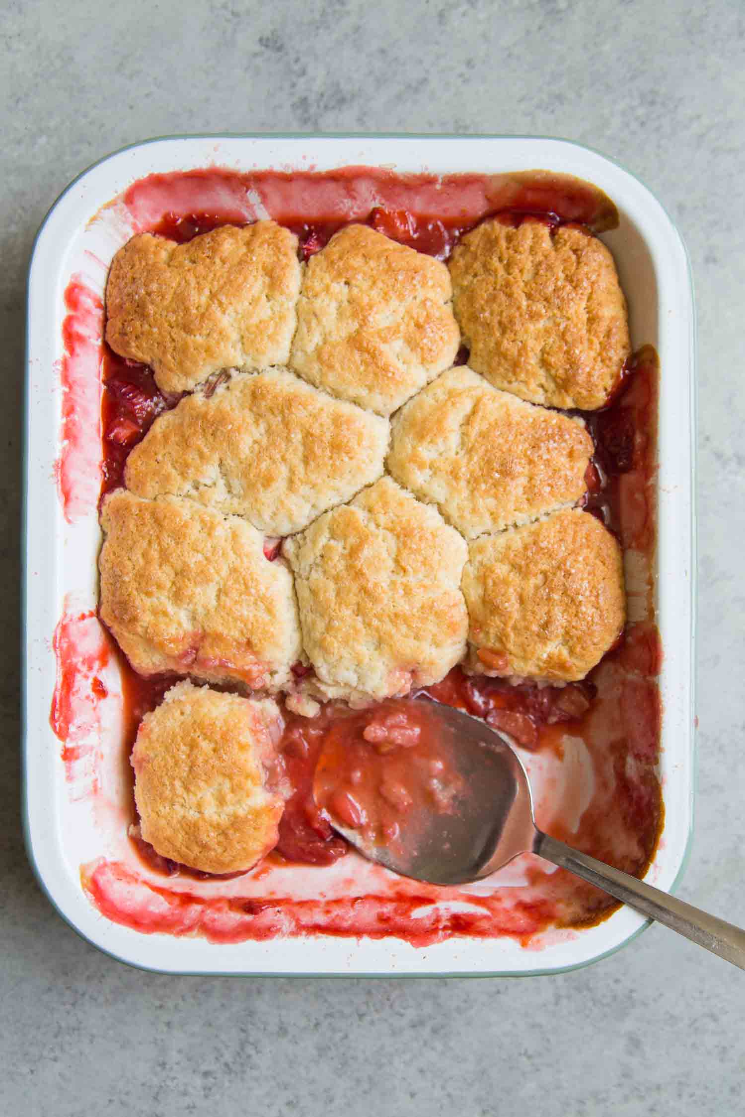 Strawberry Rhubarb Cobbler