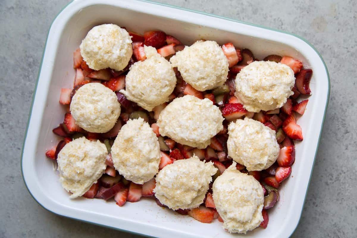 Strawberry Rhubarb Cobbler