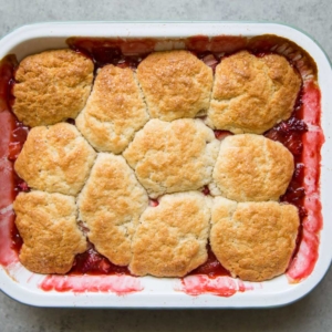 Strawberry Rhubarb Cobbler