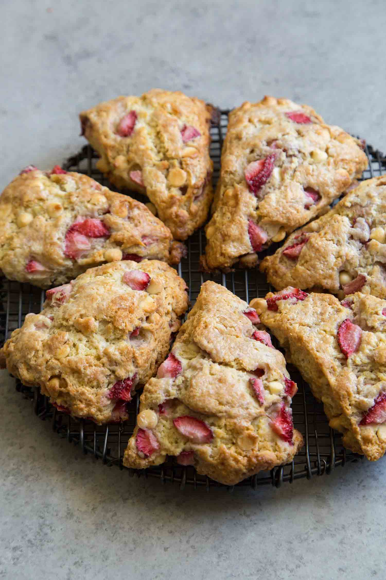 White Chocolate Strawberry Scones