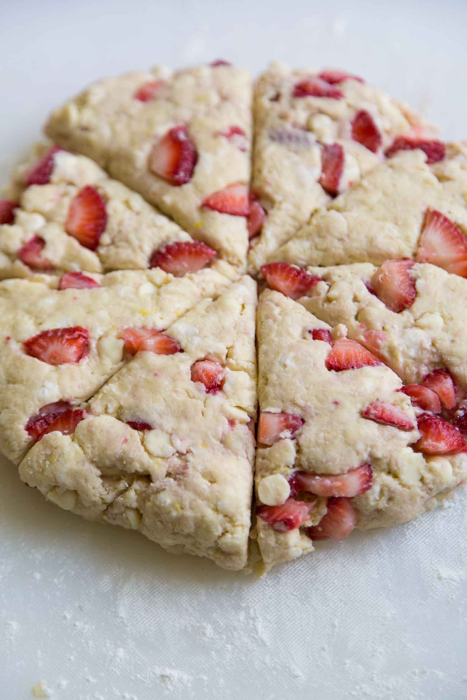 White Chocolate Strawberry Scones