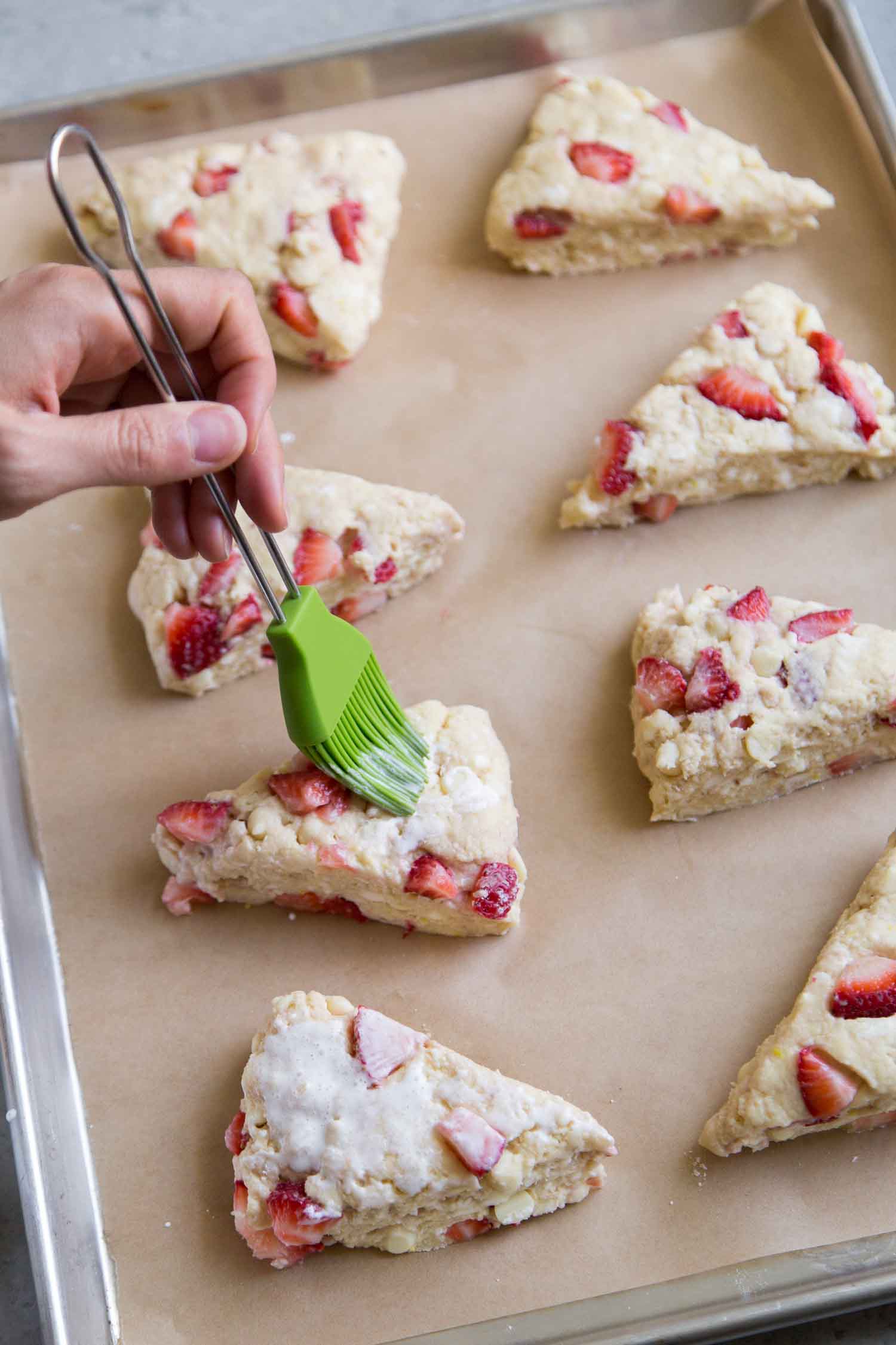 White Chocolate Strawberry Scones