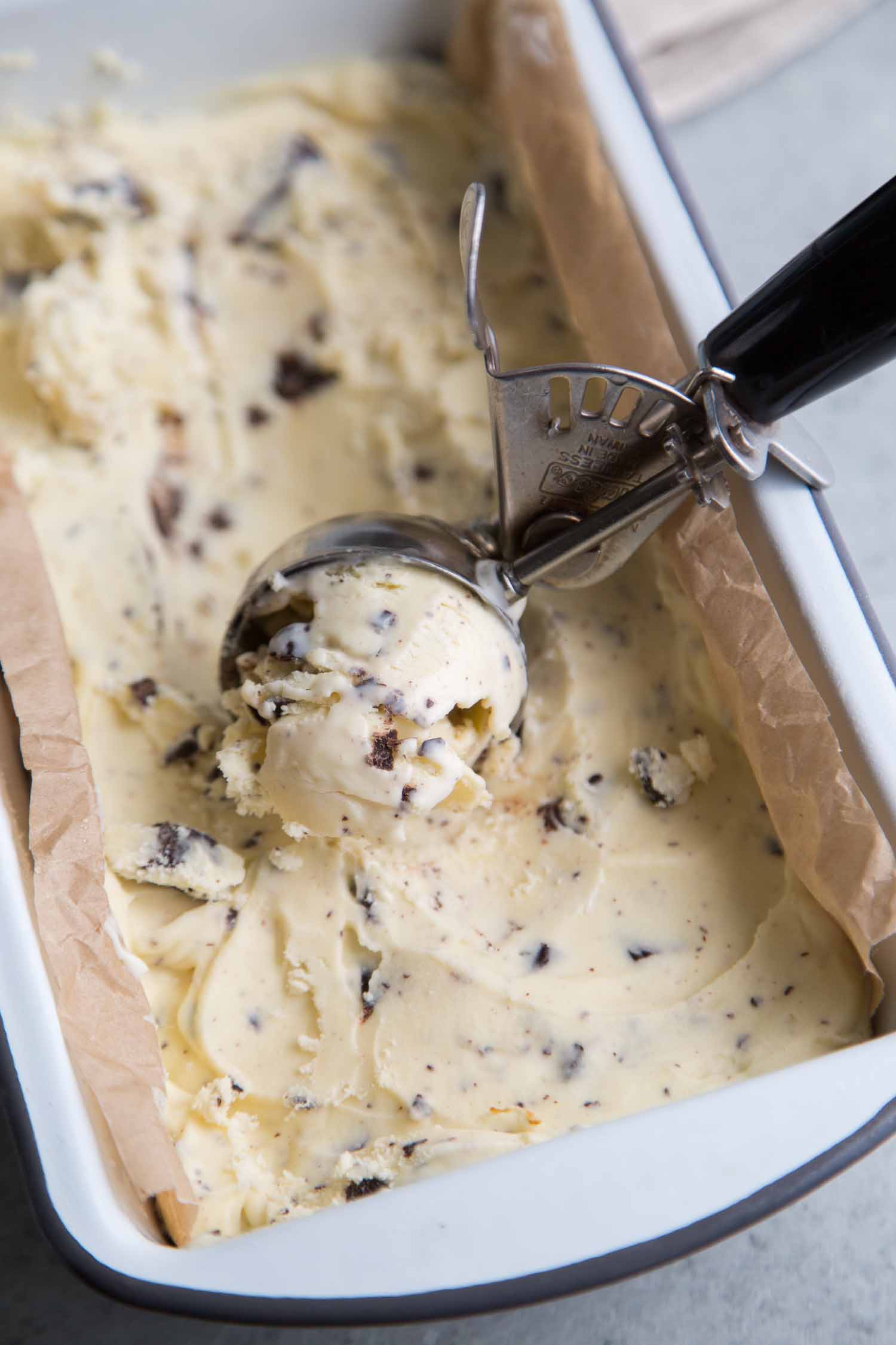 Chocolate Chunk Ricotta Ice Cream