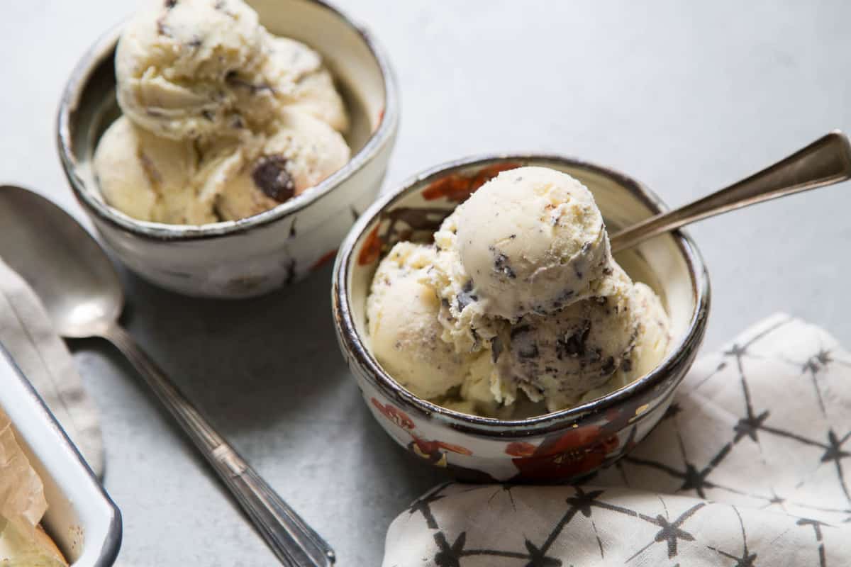 Chocolate Chunk Ricotta Ice Cream