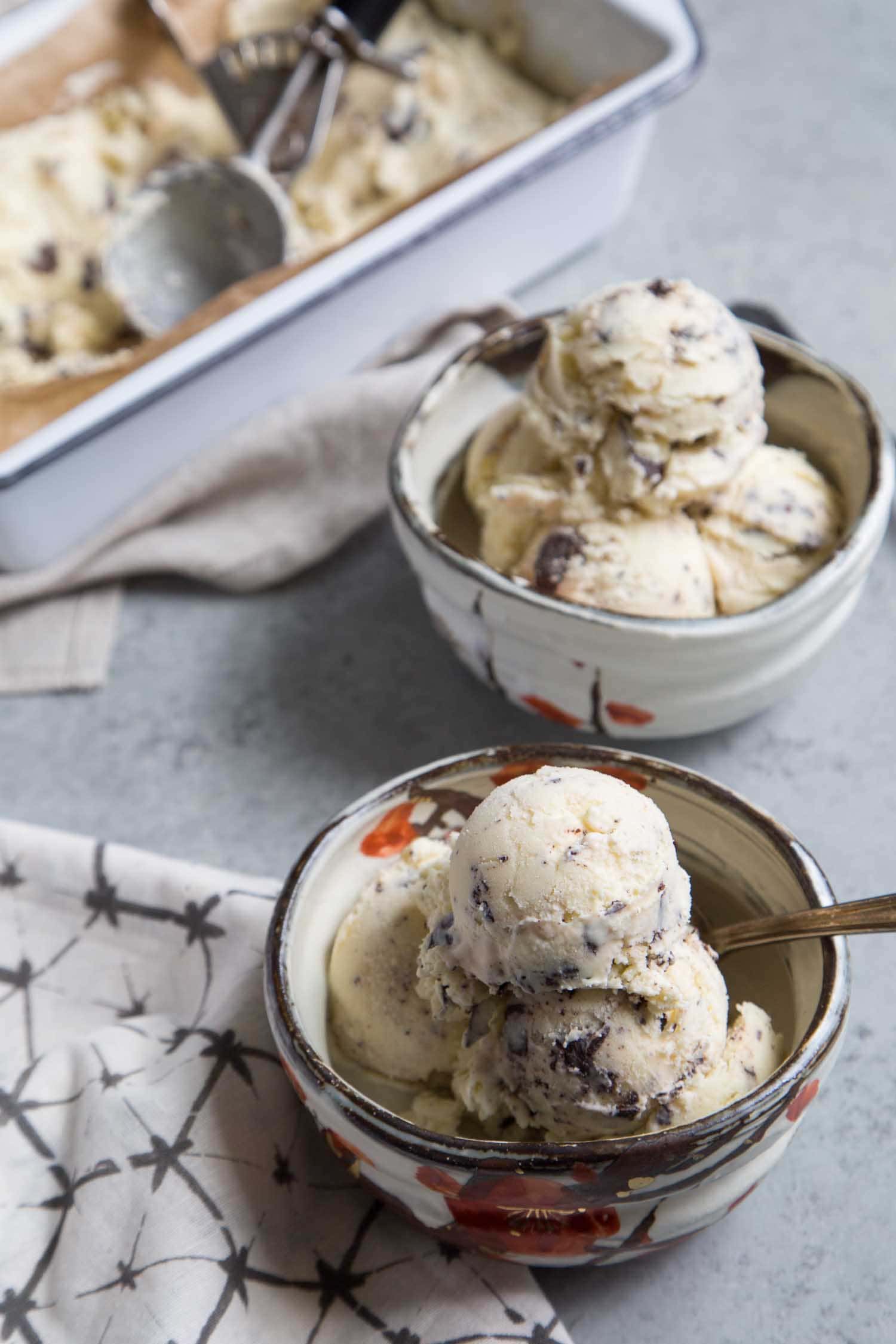 Chocolate Chunk Ricotta Ice Cream