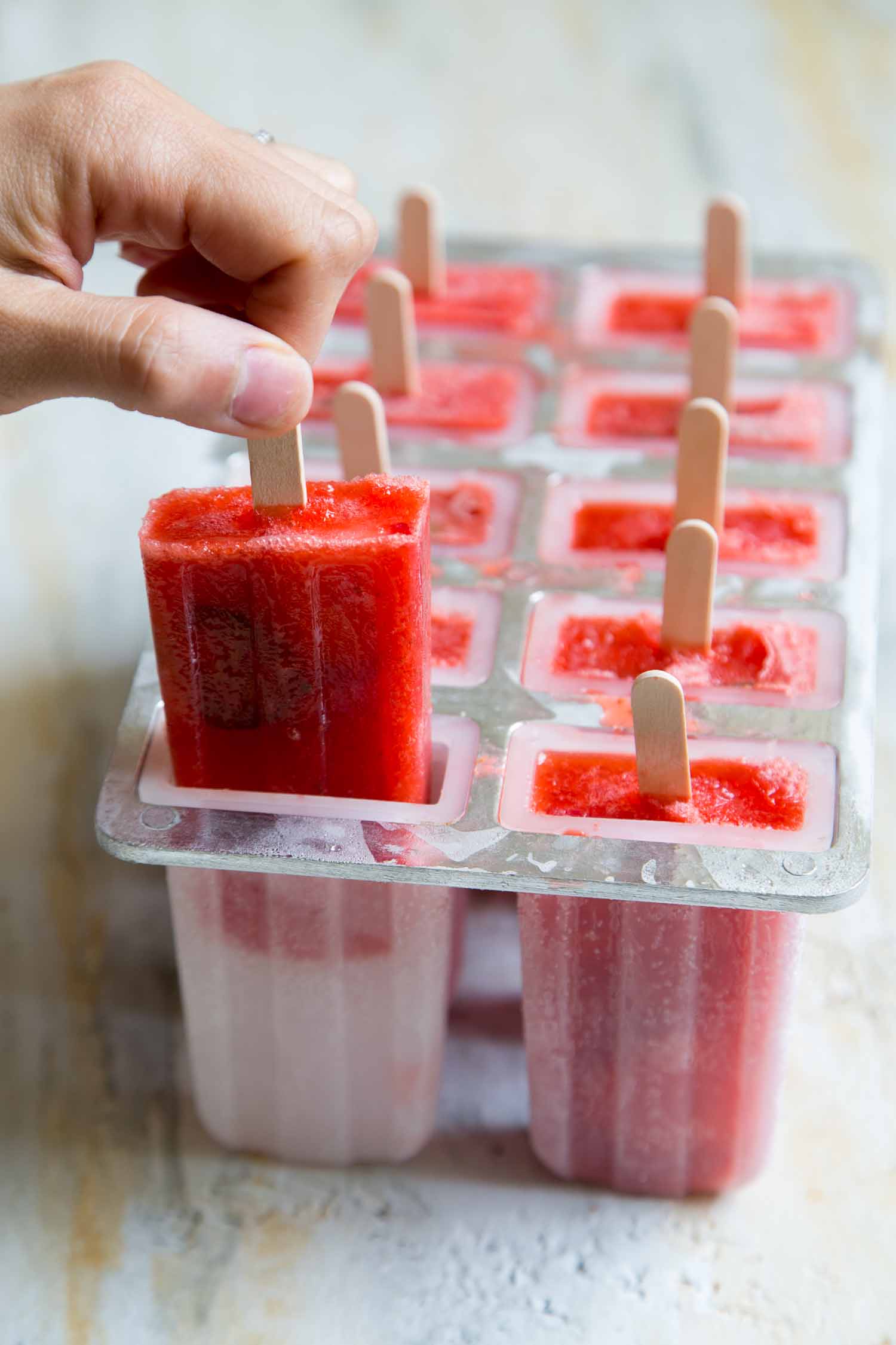 Strawberry Jalapeno Margarita Popsicles