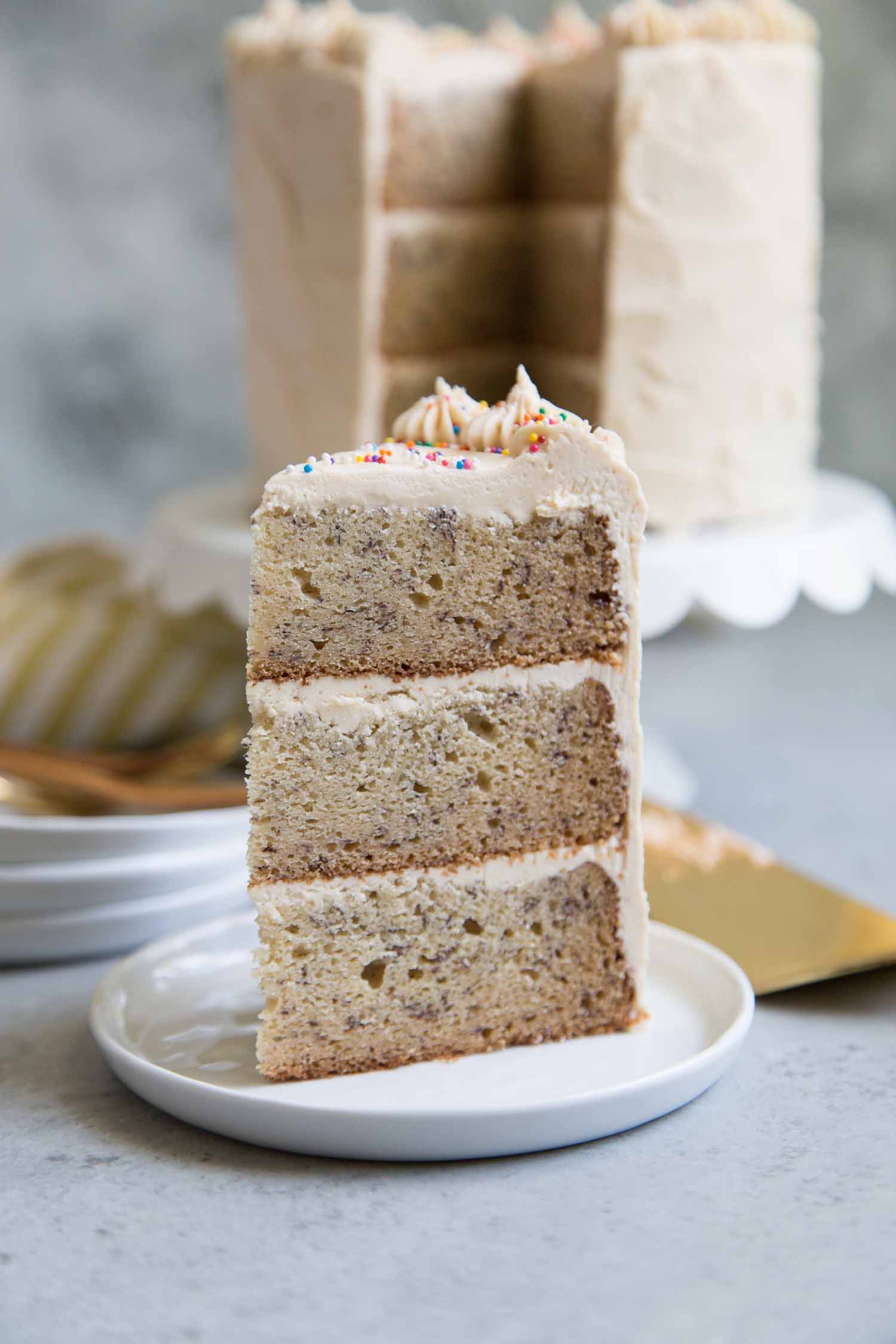 Peanut Butter Banana Layer Cake