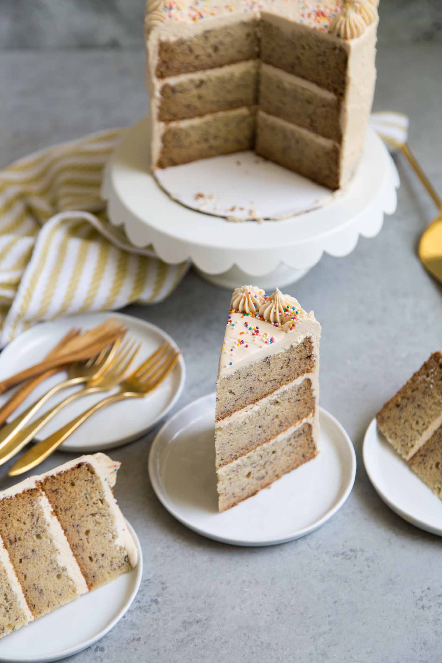 Peanut Butter Banana Layer Cake