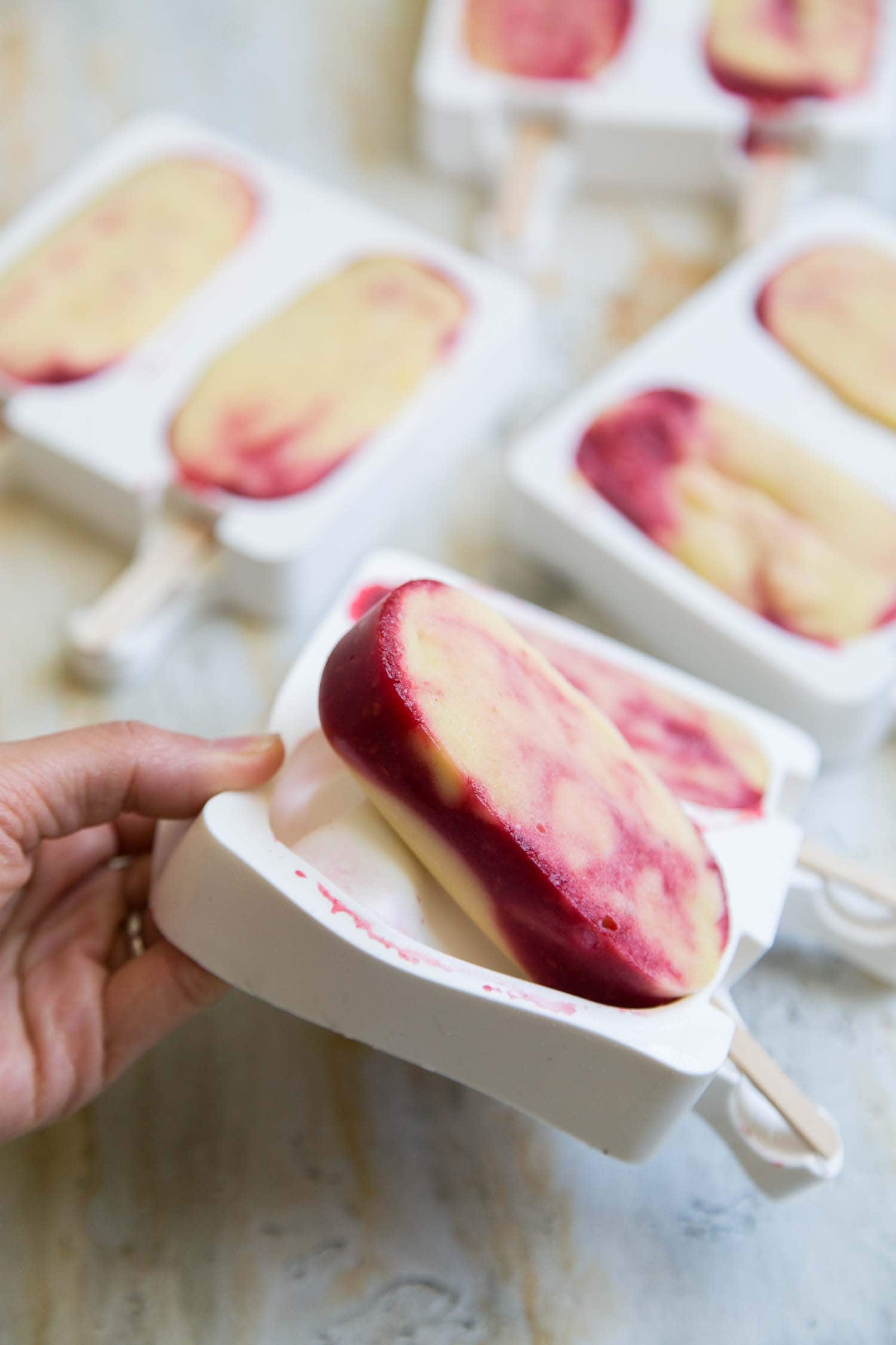 Raspberry Mango Coconut Pops