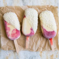 Raspberry Mango Coconut Pops