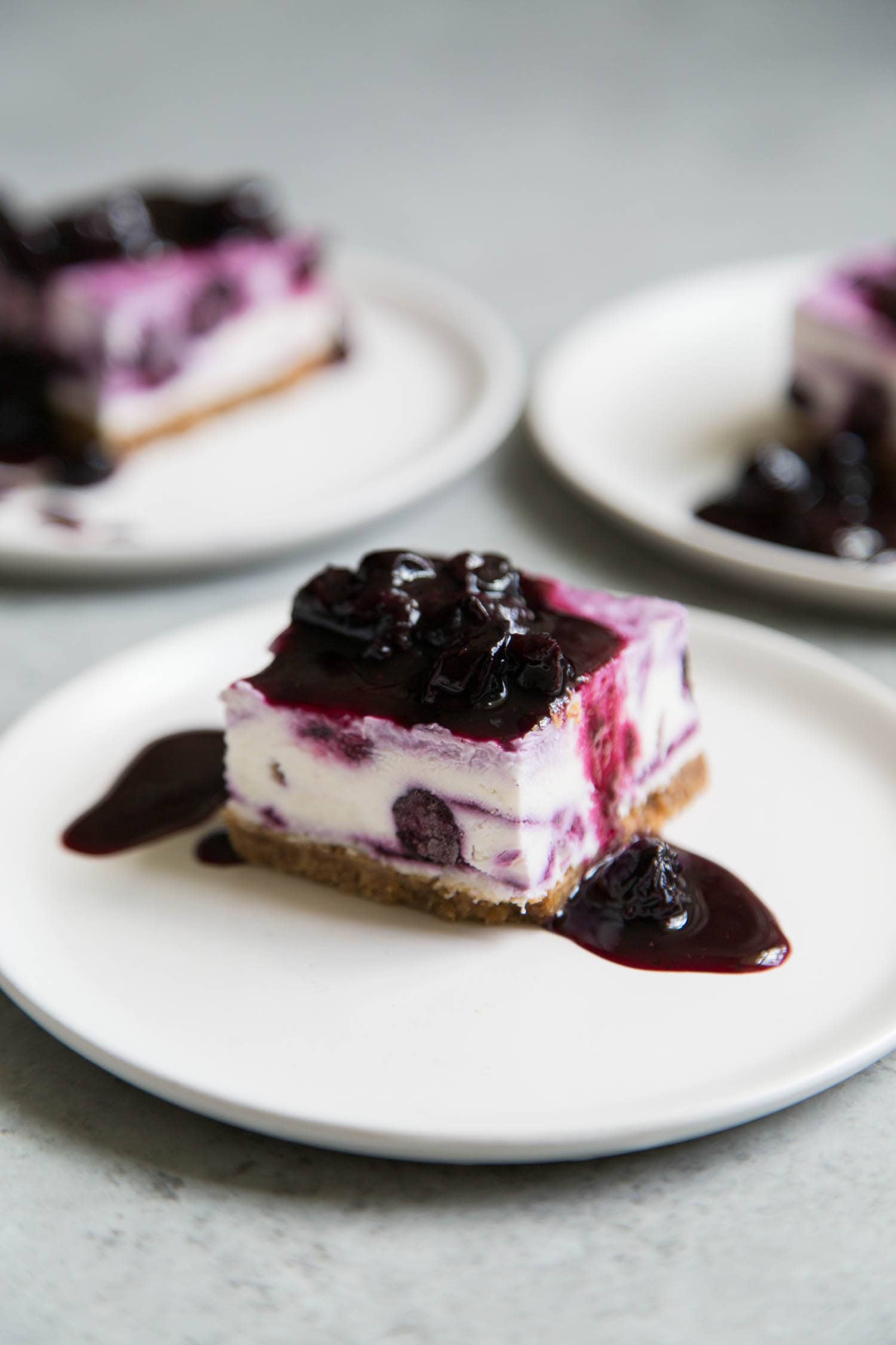 Frozen Lemon Blueberry Cheesecake