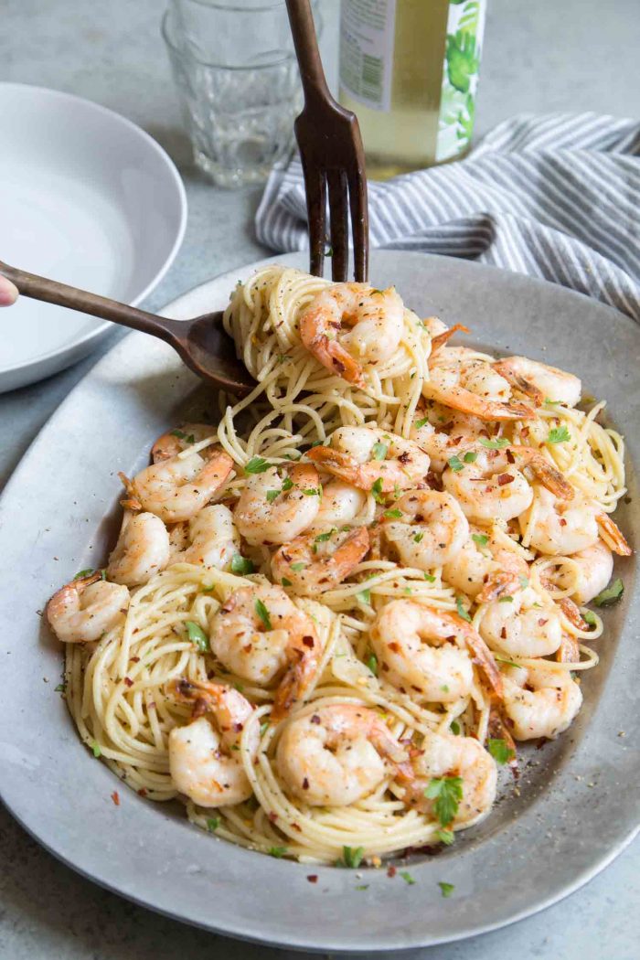 Spicy Garlic Shrimp Spaghetti - The Little Epicurean