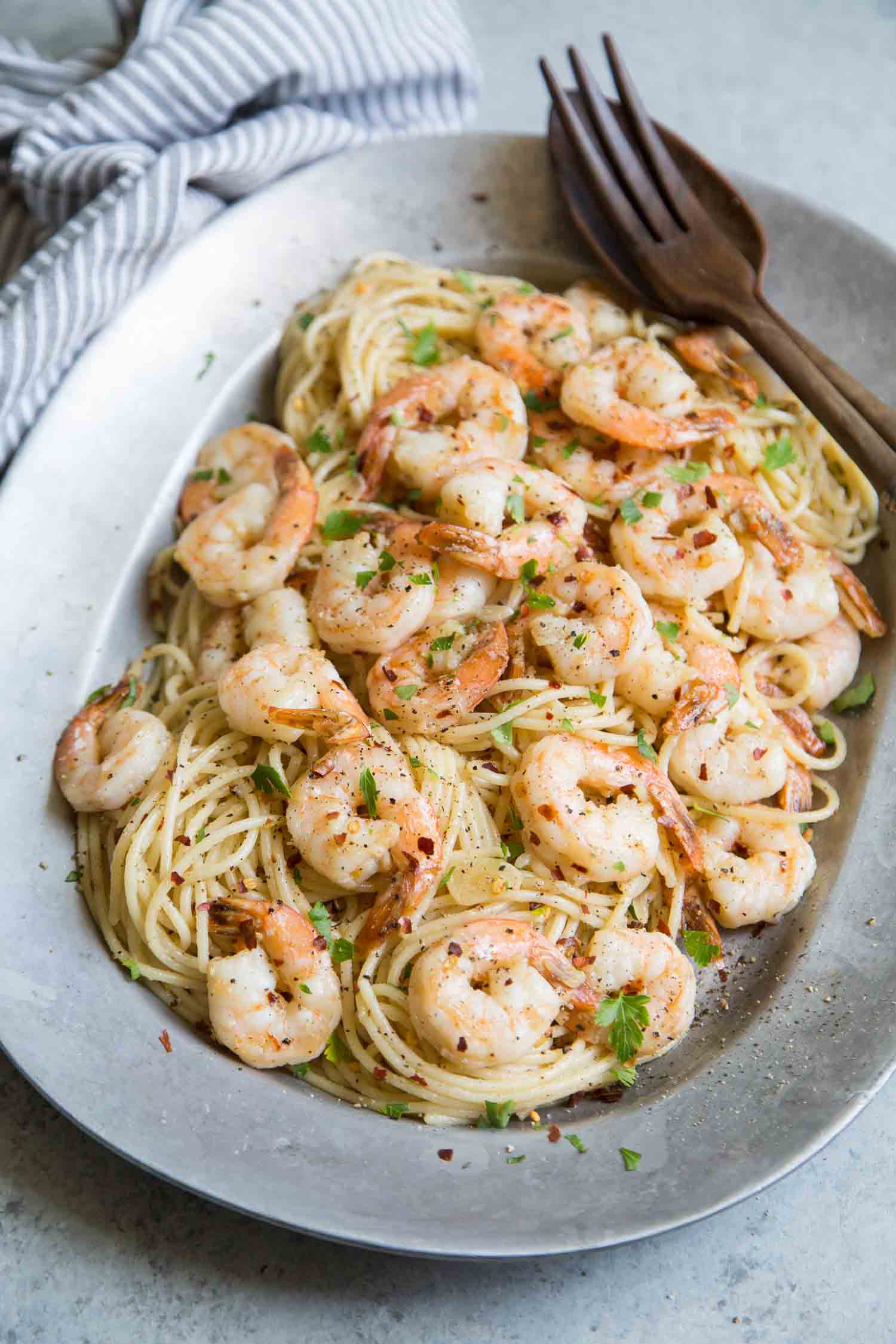 Spicy Garlic Shrimp Spaghetti - The Little Epicurean