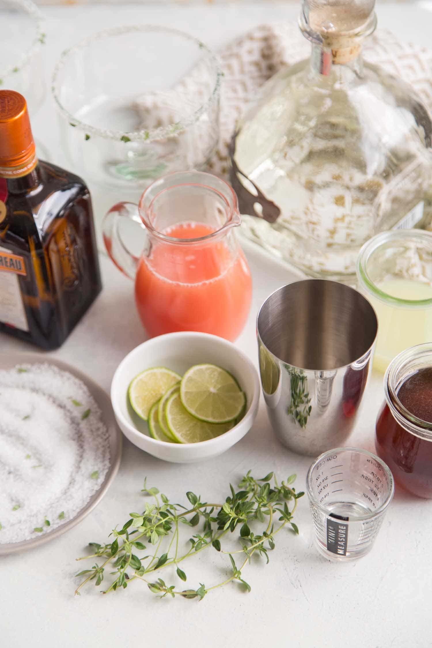 Honey Thyme Margarita Ingredients