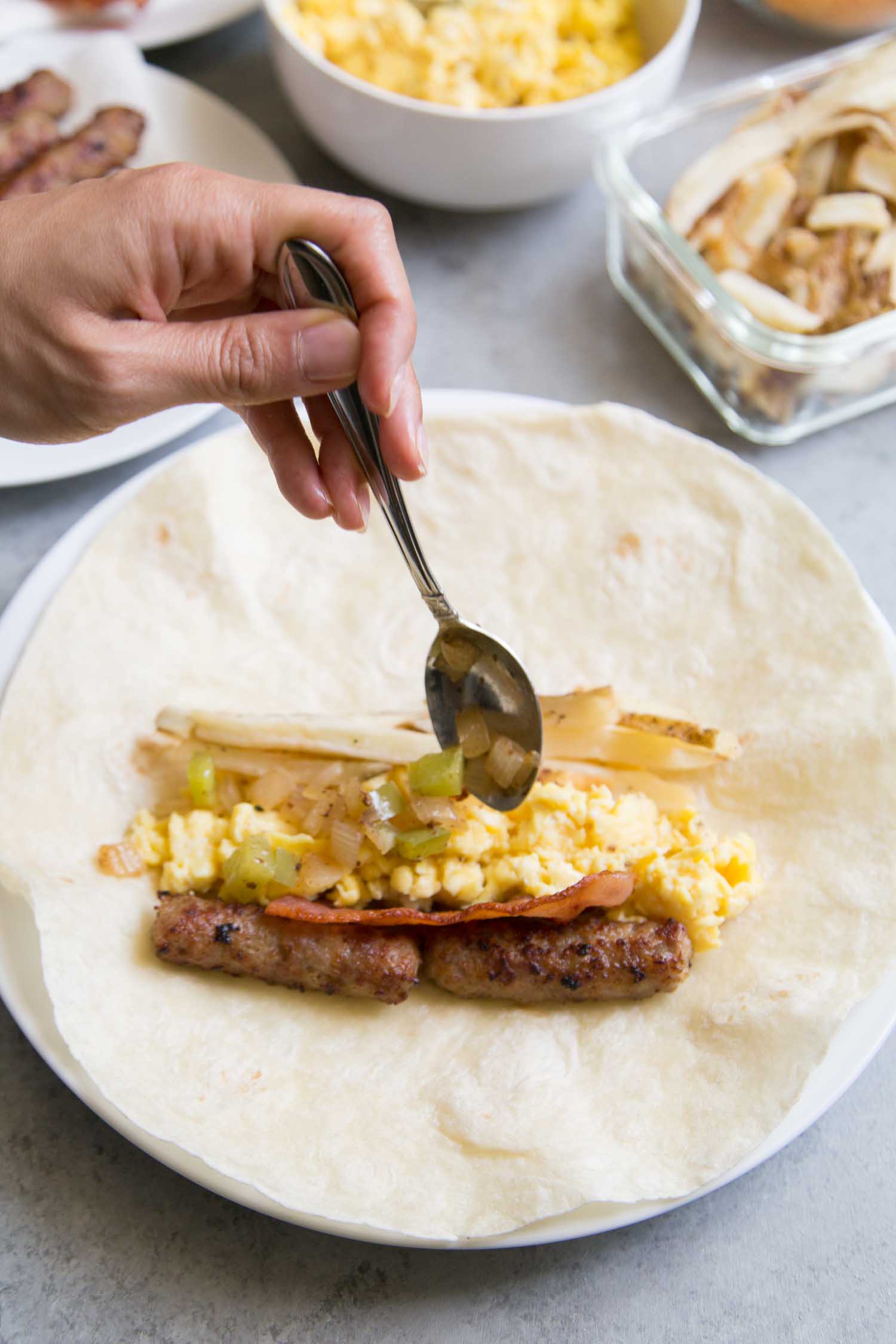 Sausage Bacon Breakfast Burritos (Make Ahead Frozen Breakfast Burritos)