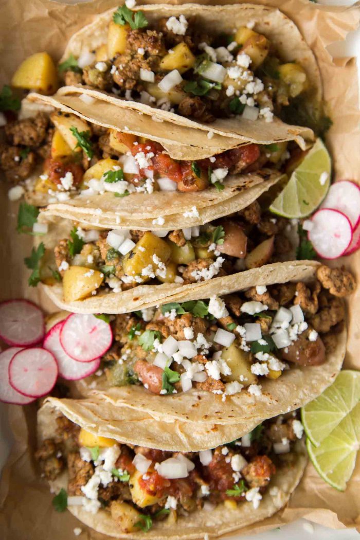 Chorizo Potato Tacos - The Little Epicurean