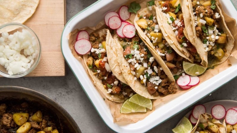 Chorizo Potato Tacos