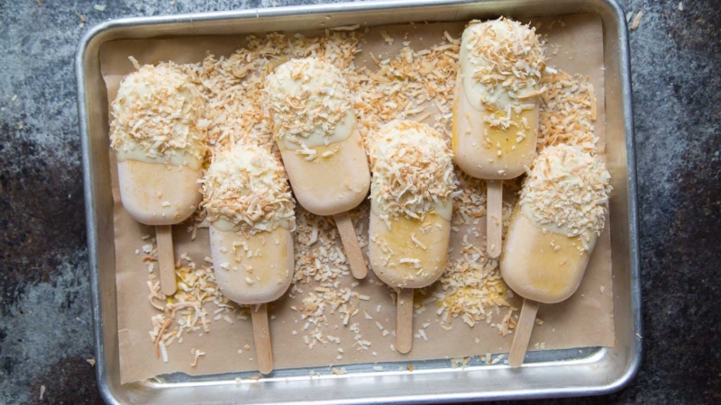 Mango Jackfruit Popsicles