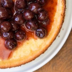 Ricotta Cheesecake Brandied Cherries