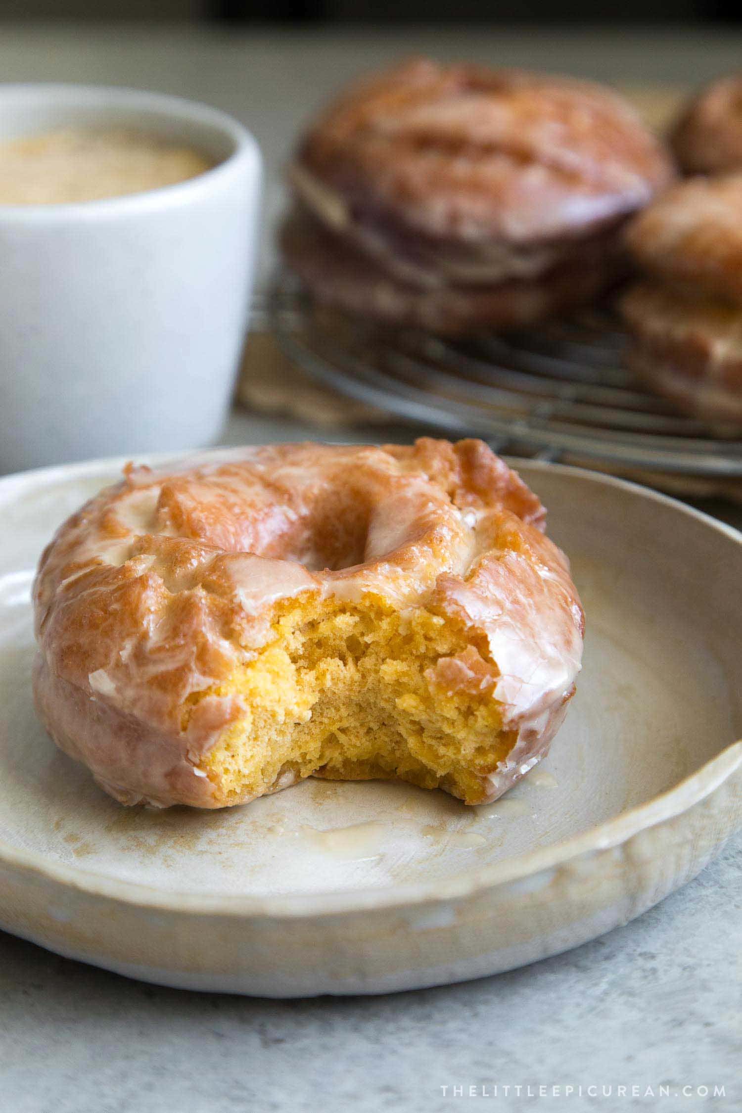 Sweet Potato Cake Doughnuts with Maple Glaze