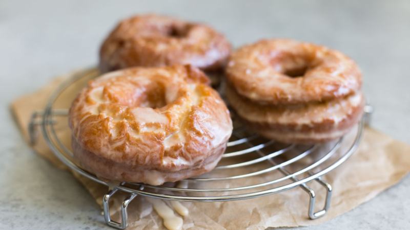 Sweet Potato Cake Doughnuts with Maple Glaze