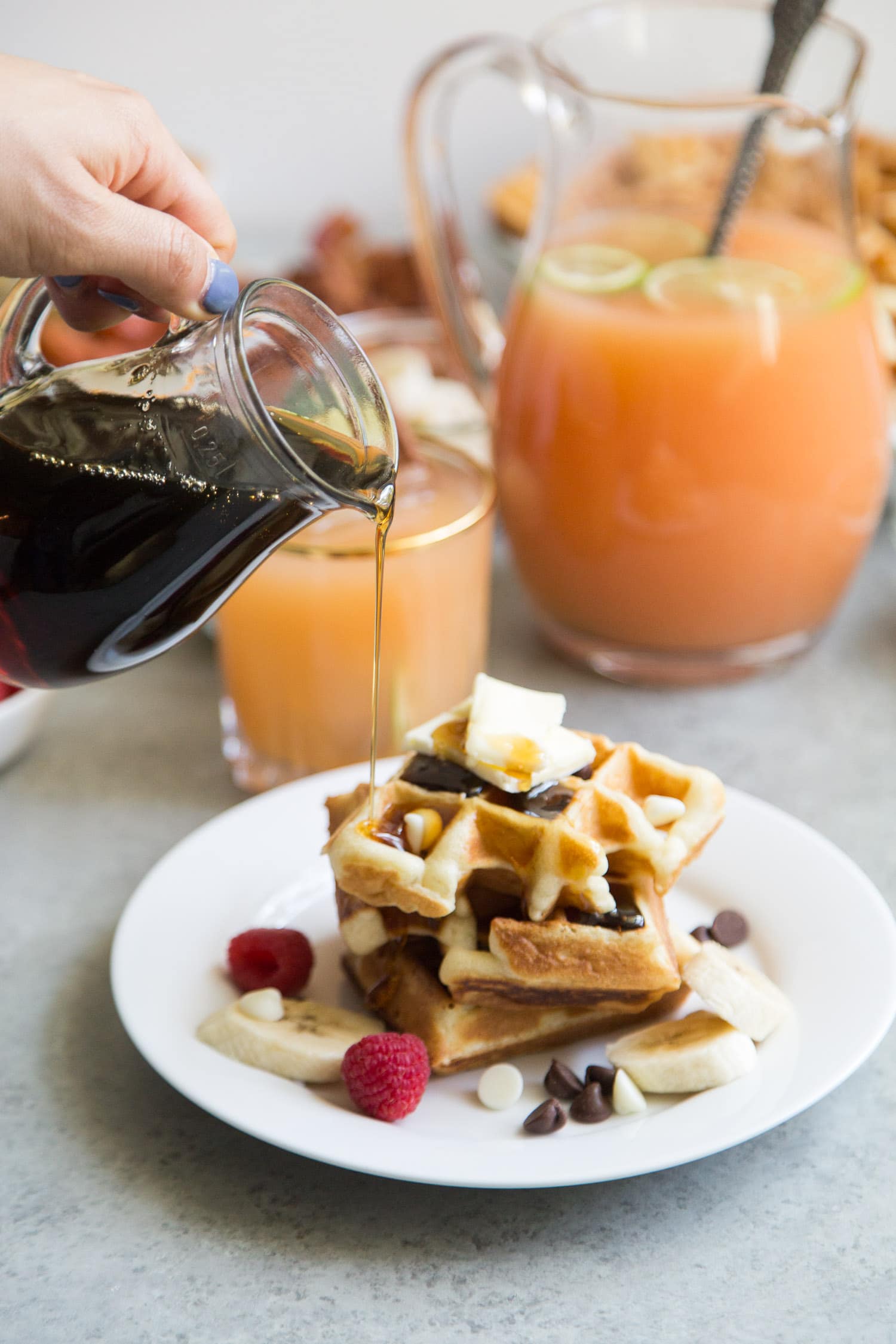 DIY waffle bar and spiced vodka punch