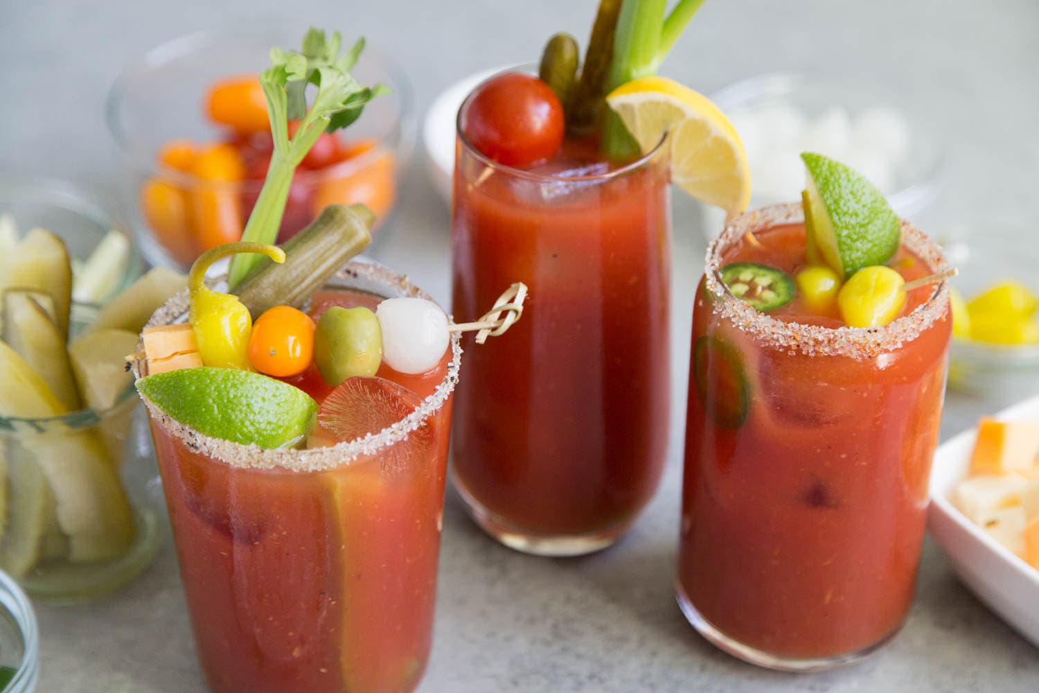 Bloody Mary Cocktail Three Ways