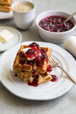 Cranberry Maple Buttermilk Waffles