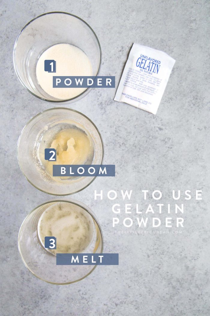 How to Use Gelatin in three steps: mix with liquid, bloom, and melt.