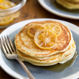 Meyer Lemon Ricotta Pancakes