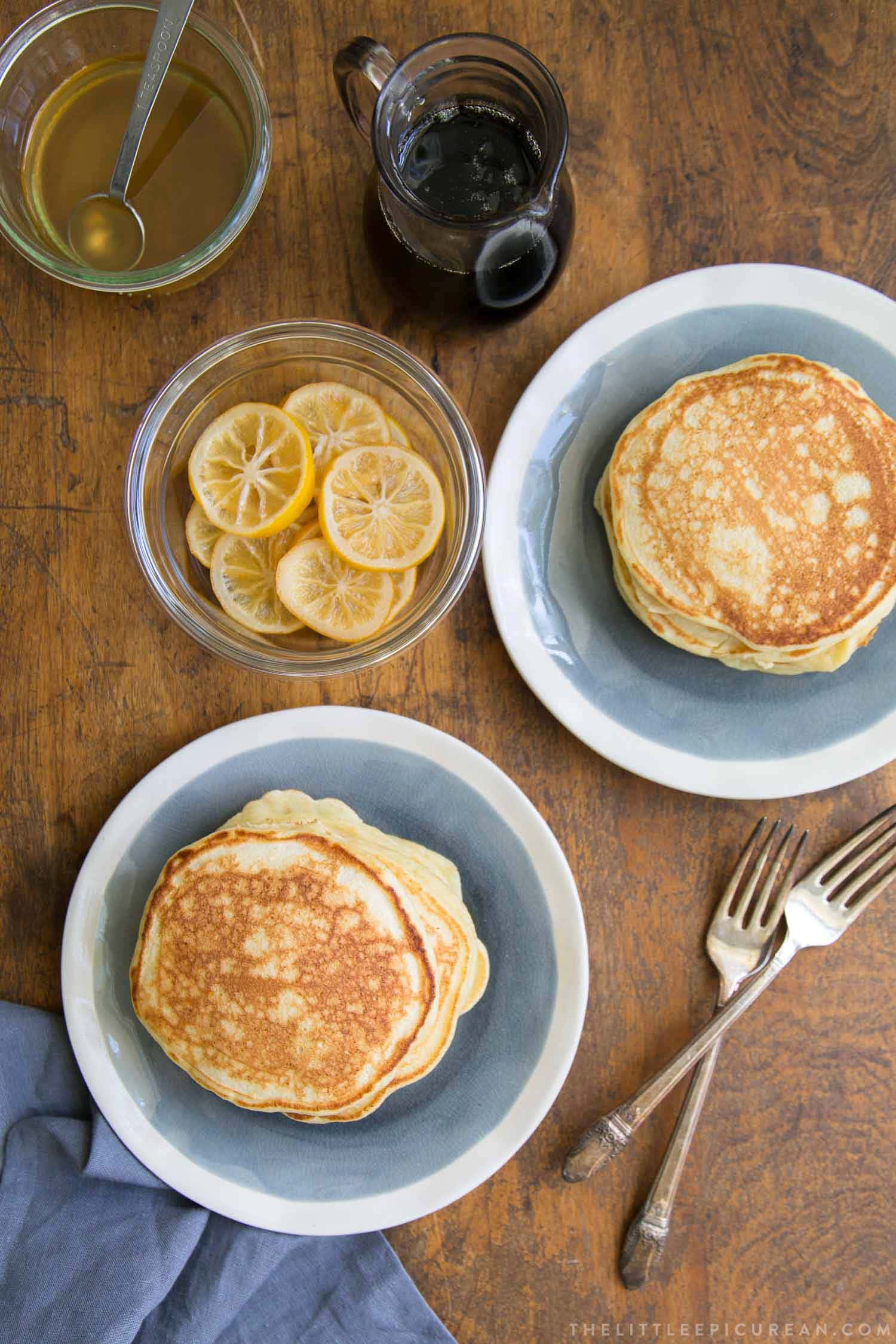 Meyer Lemon Ricotta Pancakes