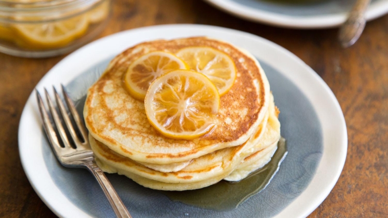 Meyer Lemon Ricotta Pancakes