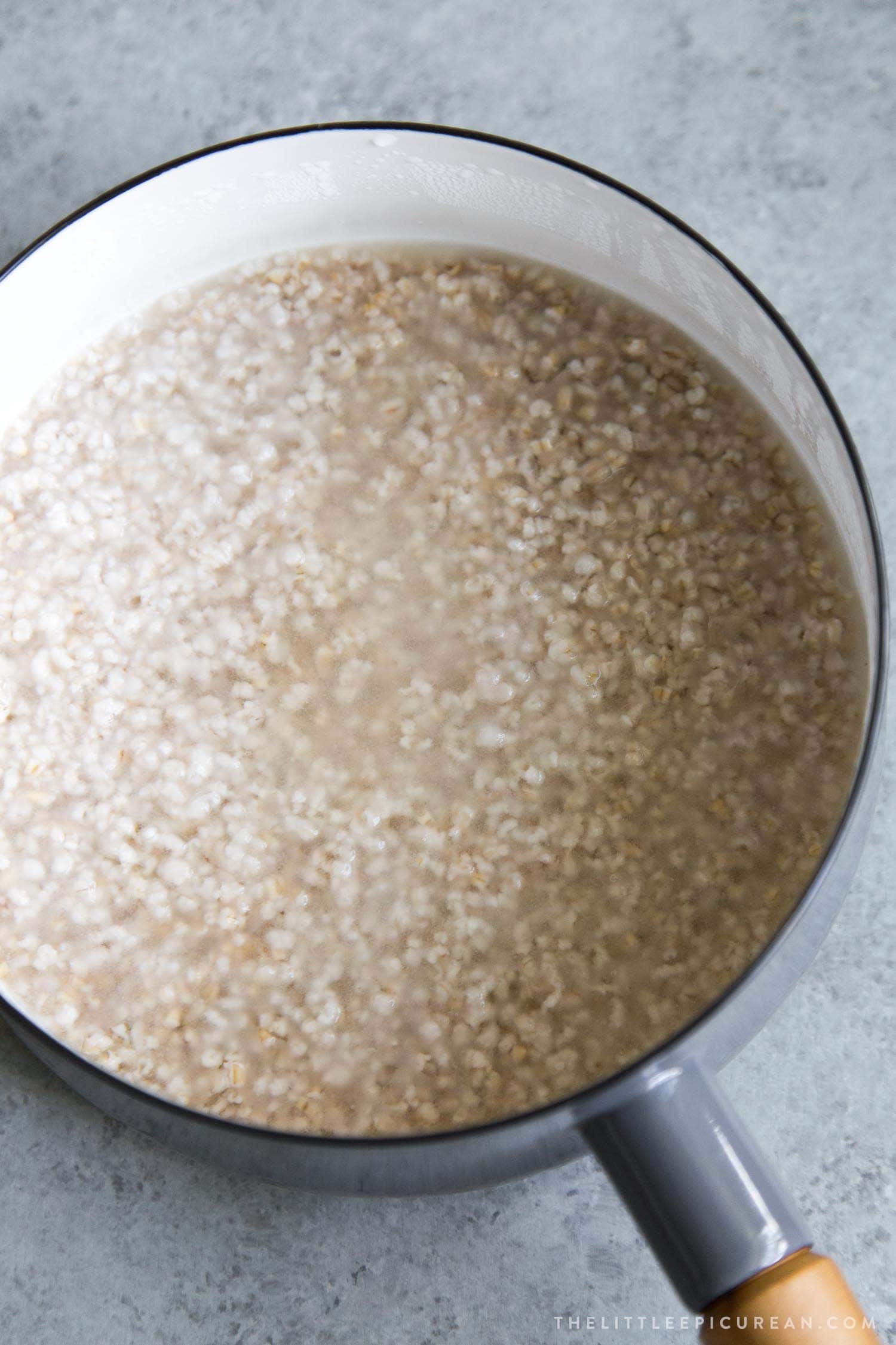 Overnight Miso Barley Oatmeal