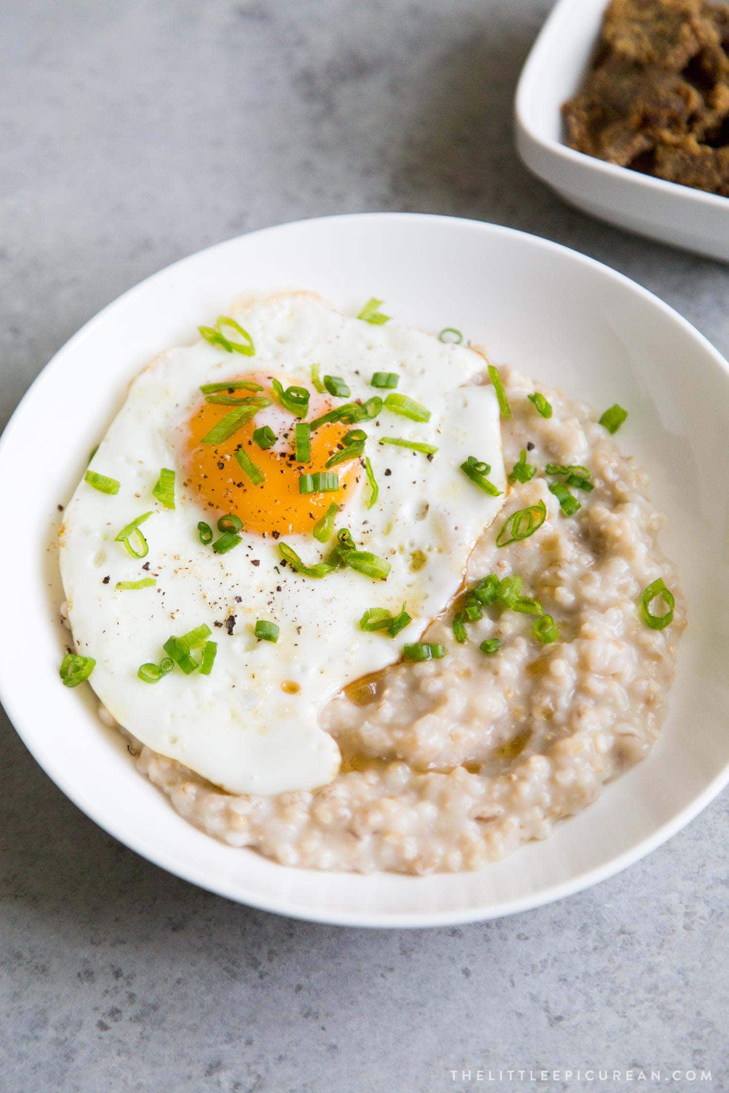 Overnight Miso Barley Oatmeal