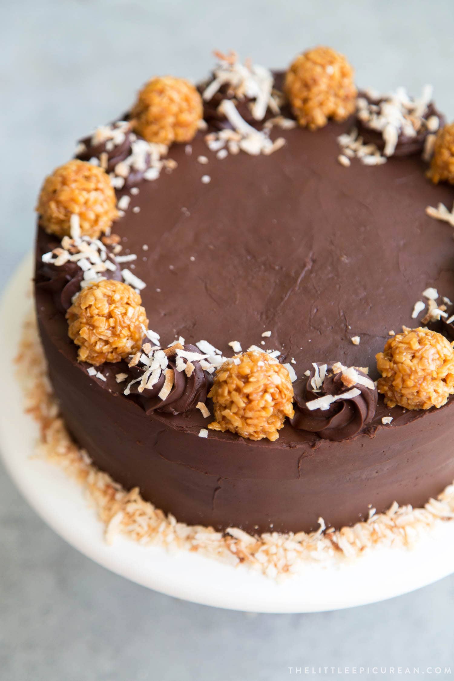 Chocolate Caramel Coconut Cake