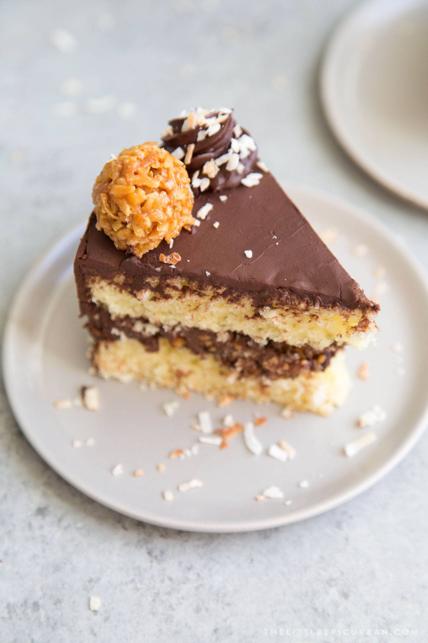 Chocolate Caramel Coconut Cake