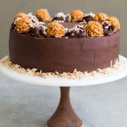 Chocolate Caramel Coconut Cake