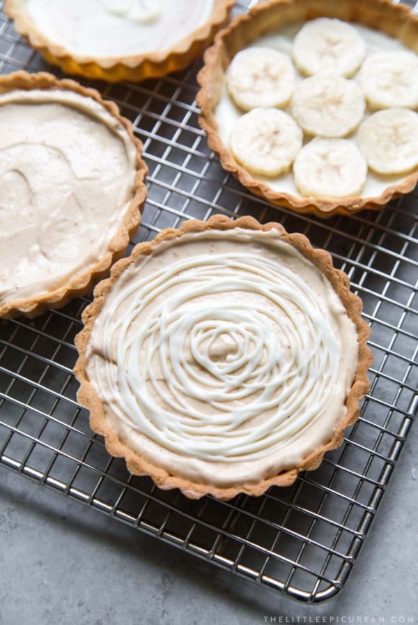 White Chocolate Peanut Butter Mousse Tarts