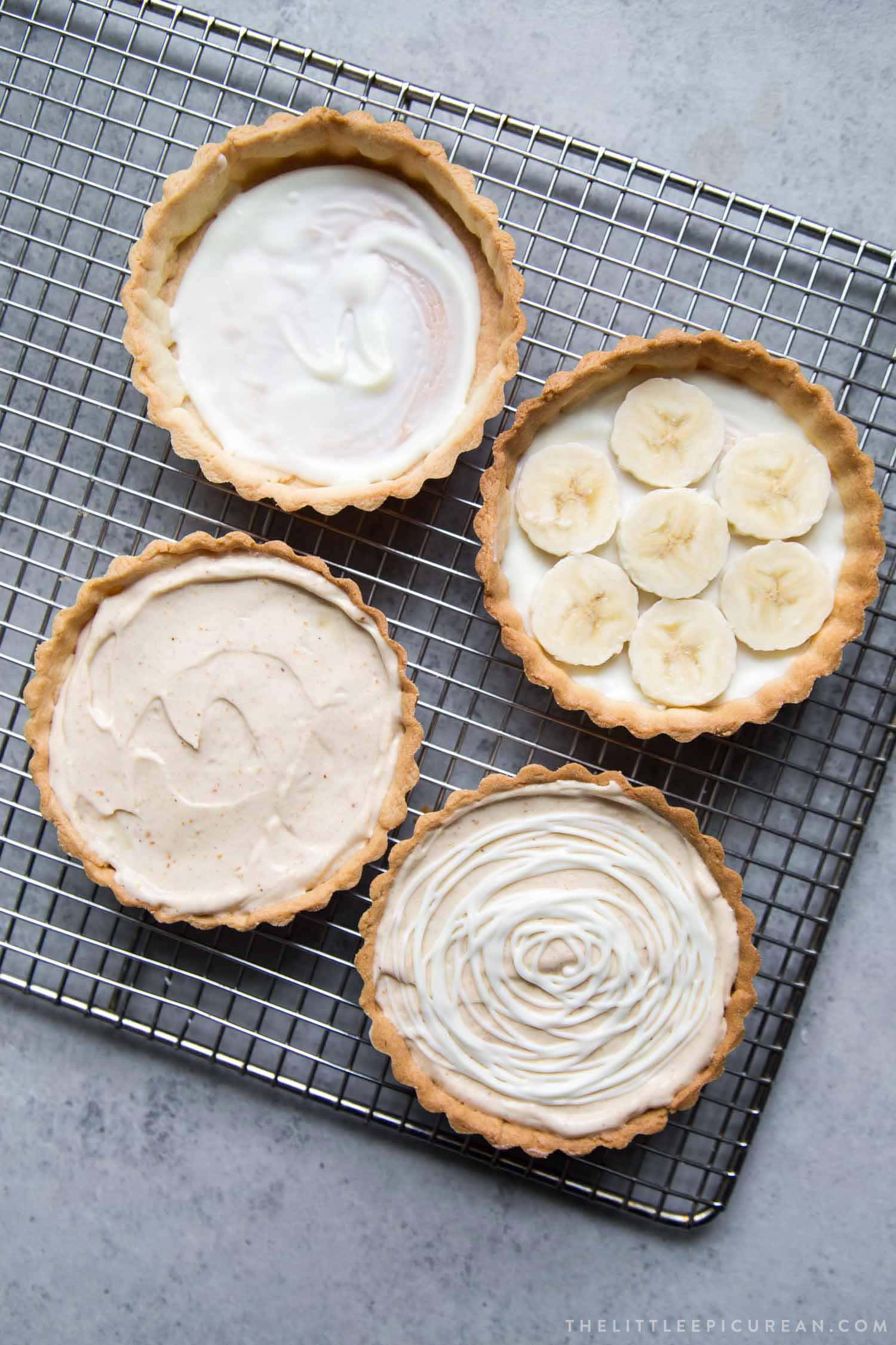 White Chocolate Peanut Butter Mousse Tarts