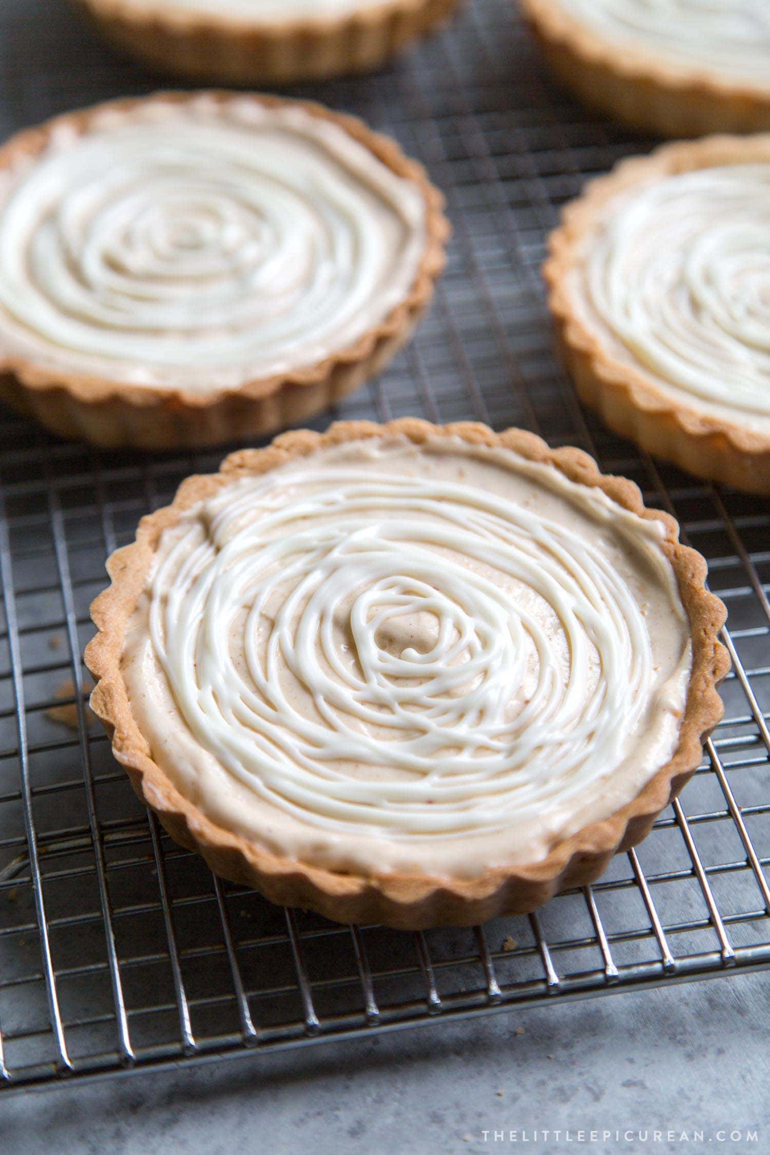 White Chocolate Peanut Butter Mousse Tarts