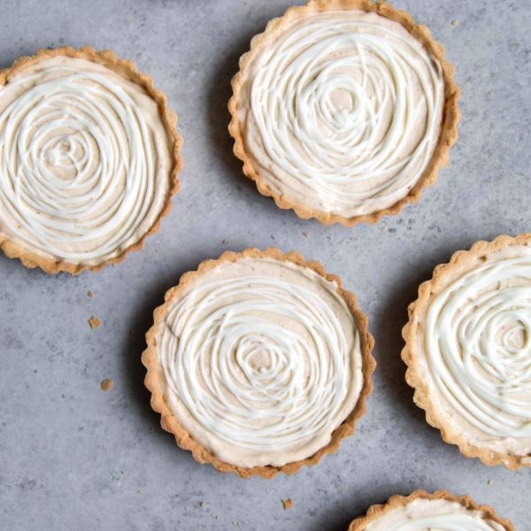 White Chocolate Peanut Butter Mousse Tarts
