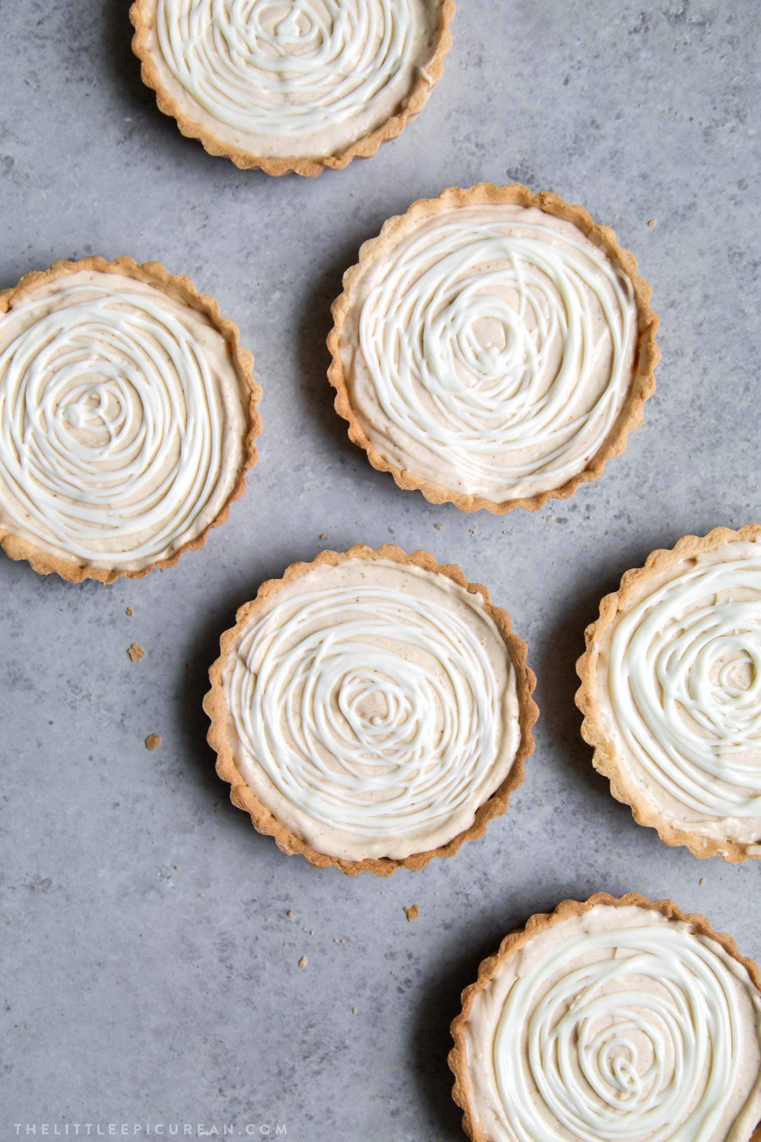 White Chocolate Peanut Butter Mousse Tarts