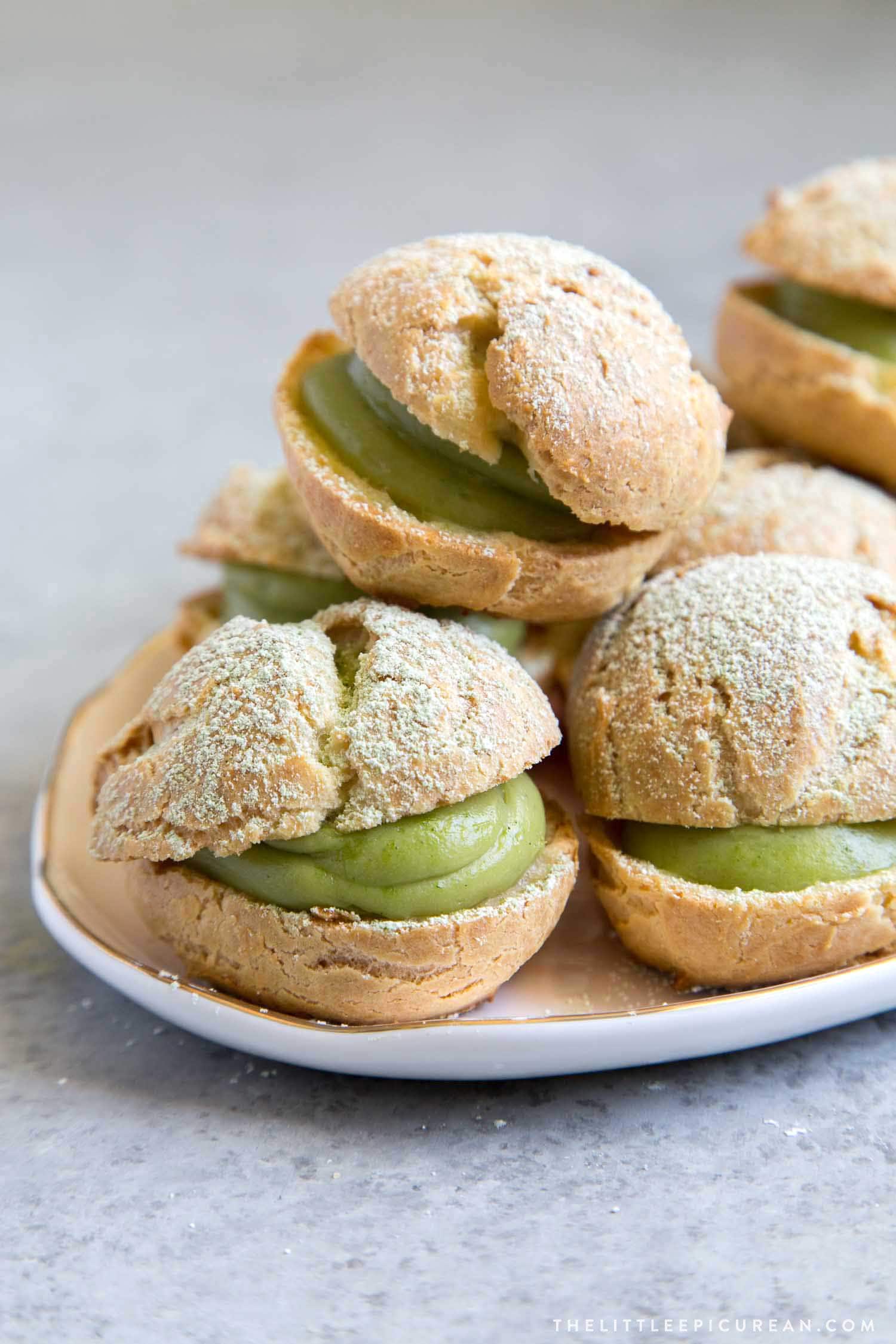 Matcha Cream Puffs