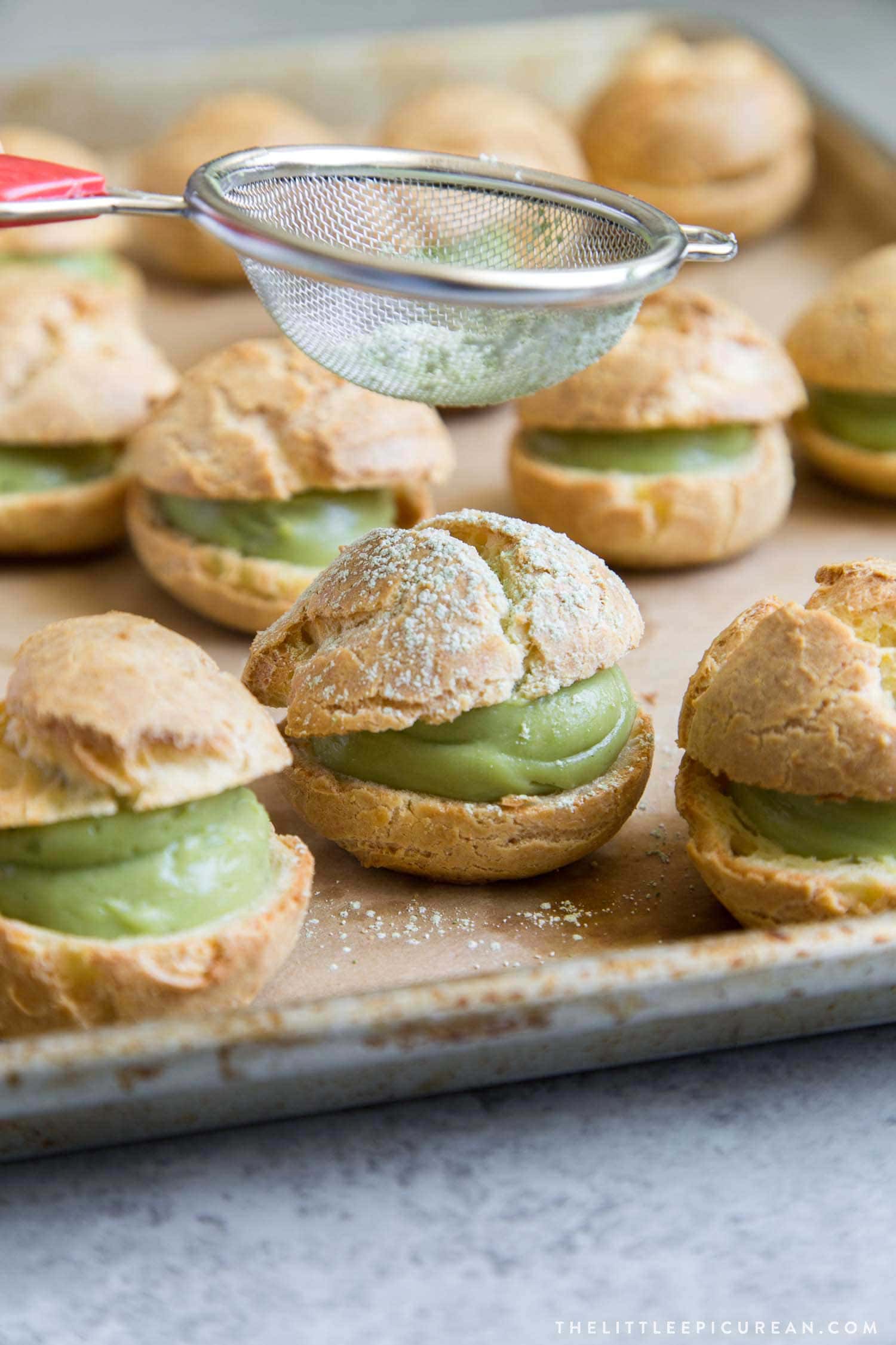 Matcha Cream Puffs