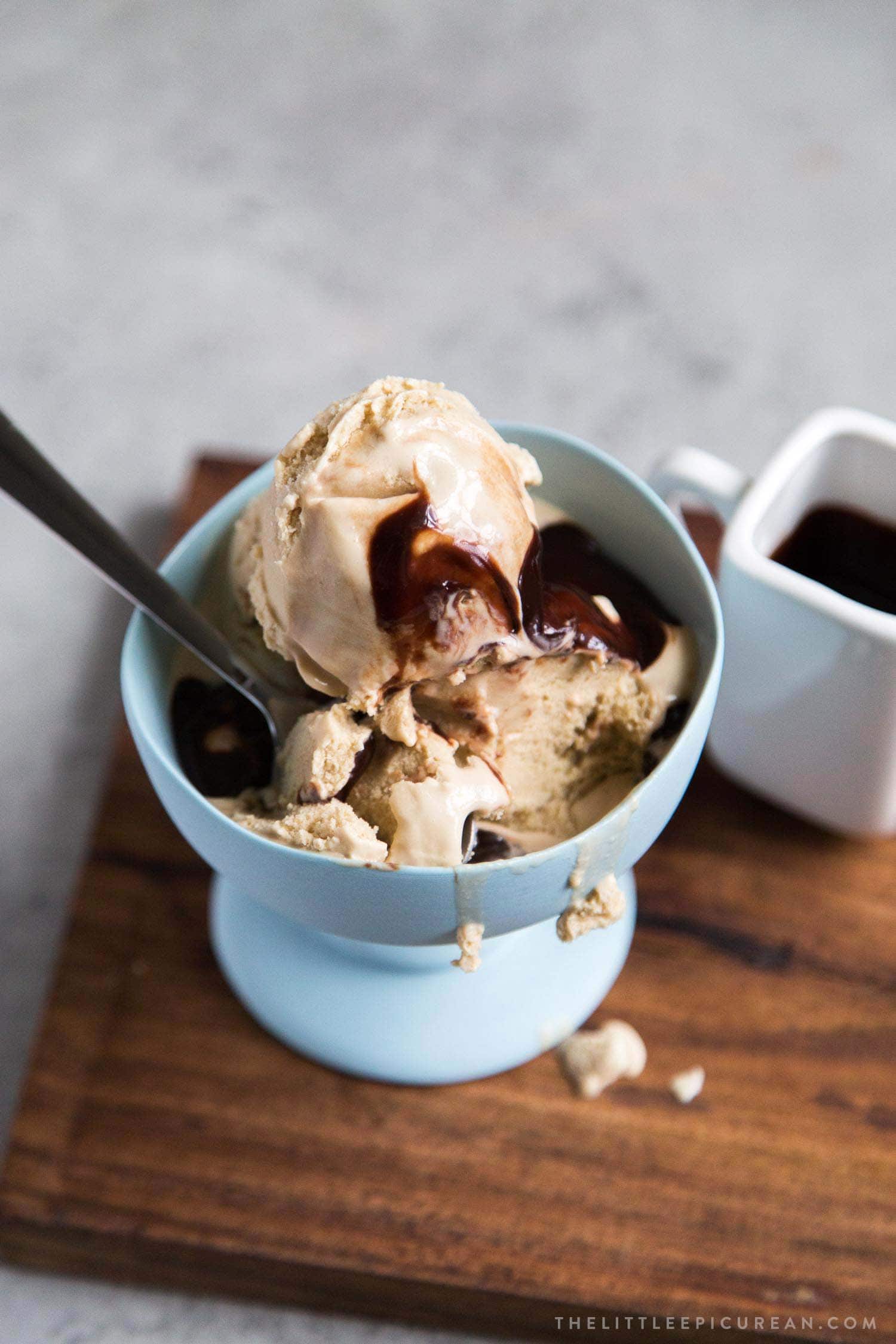 Stout Ice Cream with Hot Fudge