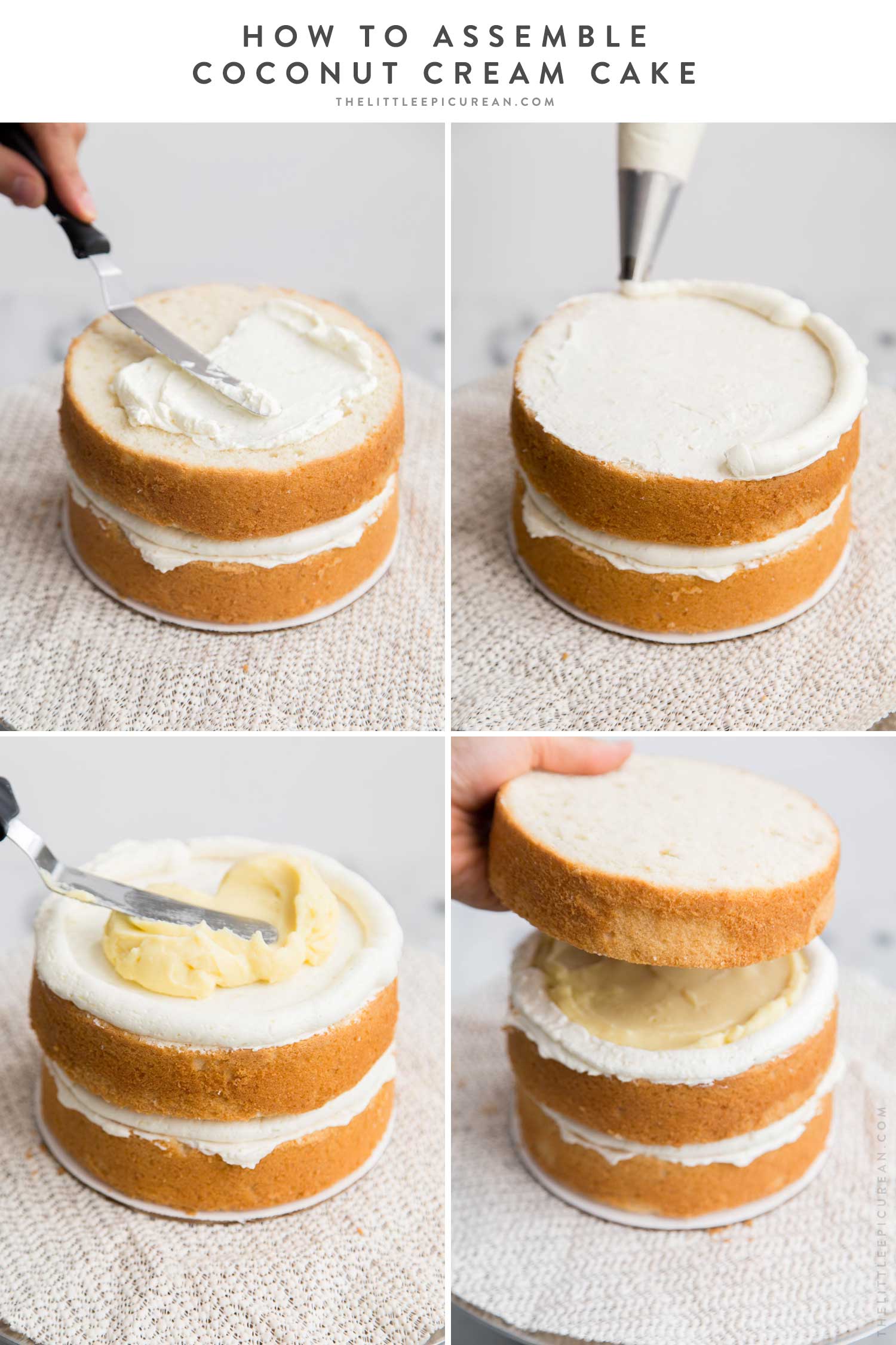 How to Assemble Coconut Cream Cake