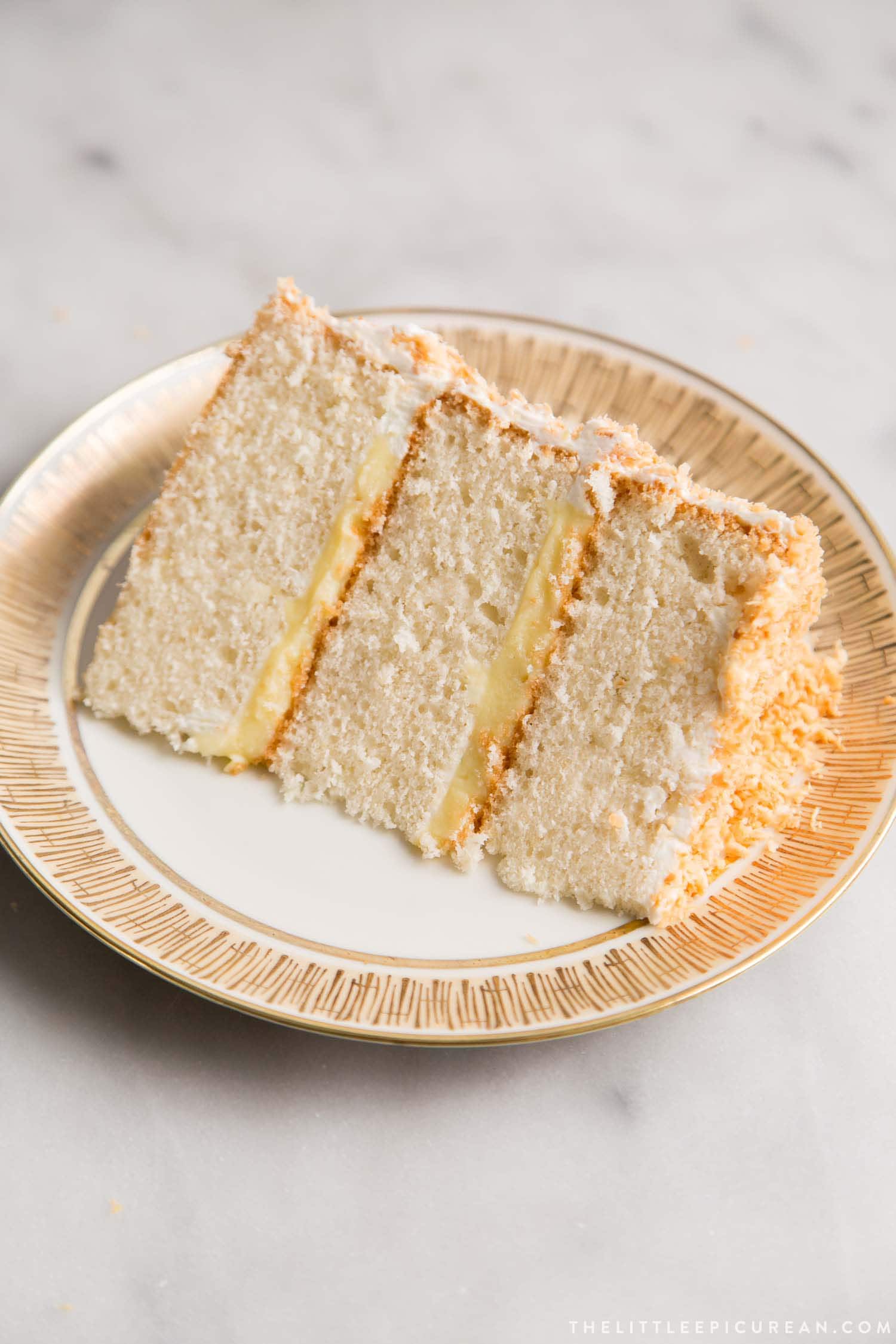 Slice of Coconut Cream Cake